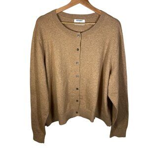 Old Navy Button Down Cardigan Sweater Womens Plus Size 3X Tan Jackie O Classic